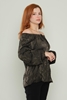 Lila Rose Long Sleeve Casual Blouses Black Brown коричневый