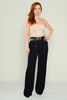 Fimore High Waist Casual Trousers Black White Navy Sax Khaki lacivert