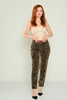 Mosento High Waist Casual Trousers Green Bordeux Navy Бордо