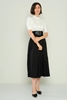 Detective Casual Dresses Black Beige Ecru البيج الرمادي