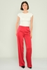 Explosion High Waist Casual Trousers Black Red Brown Camel Khaki أحمر