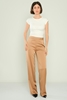 Explosion High Waist Casual Trousers Black Red Brown Camel Khaki Camel