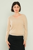 Explosion Long Sleeve Casual Blouses Grey Beige Ecru Khaki اللون البيج