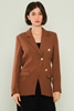 Joymiss Blazer Casual Jackets Red Brown коричневый