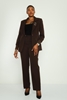 HKN Casual Plus Size Suits Black Brown Bordeux Navy Mink Brown