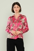 Mees Casual Blouses Green Fuchsia Cream фуксия