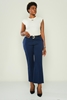 Fimore High Waist Casual Trousers Navy indigo indigo