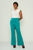 Fimore High Waist Casual Trousers White Green Fuchsia indigo Tan Yeşil