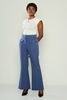 Fimore High Waist Casual Trousers White Green Fuchsia indigo Tan Индиго