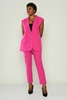 Fimore Casual Plus Size Suits White Green Beige Fuchsia Mink indigo Fuchsia