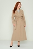 Caren Luis Casual Woman Coats Grey Mink Mint المنك