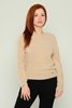 Explosion Long Sleeve Casual Blouses Grey Beige Ecru Khaki اللون البيج