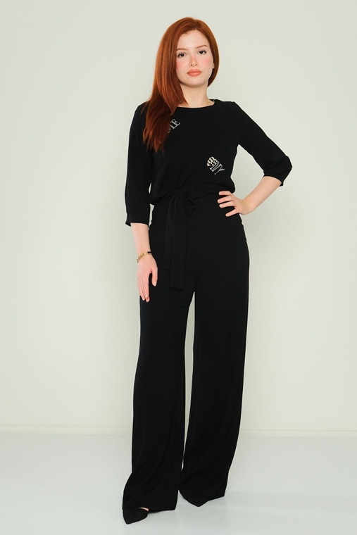 Explosion Casual Jumpsuits Black Khaki Stone