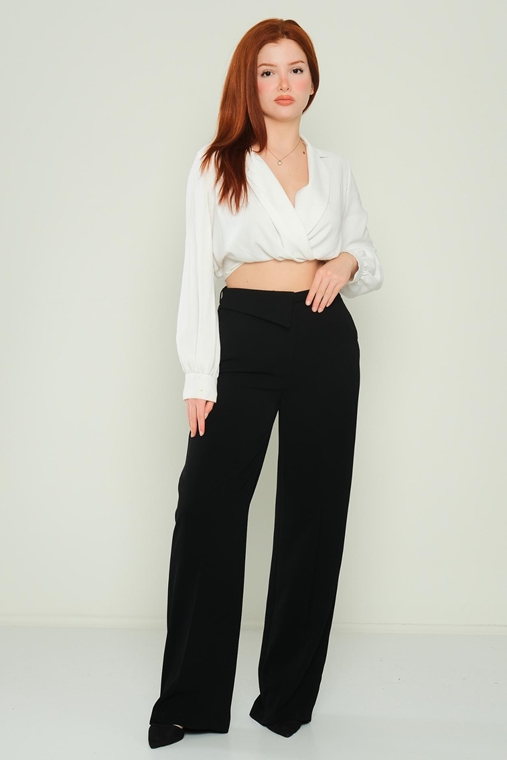 Selen High Waist Casual Trousers Black Red Beige Lilac Camel