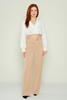 Selen High Waist Casual Trousers Black Red Beige Lilac Camel Бежевый