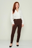 Selen High Waist Casual Trousers Black Grey Brown Beige Lilac Camel Navy Ecru Sax Khaki Brown