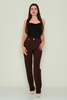 Selen High Waist Casual Trousers Black Red Brown Beige Lilac Camel Navy Khaki Kahverengi