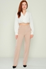 Selen High Waist Casual Trousers Black Red Brown Beige Lilac Camel Navy Khaki اللون البيج