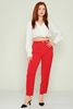 Selen High Waist Casual Trousers Black Red Grey Beige Camel Leopard Khaki Red