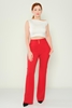 Selen High Waist Casual Trousers Black Red Beige Camel Navy Khaki Kırmızı