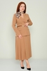 Selen Casual Skirts Black Beige Camel Khaki لون الجمل