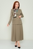 Selen Casual Skirts Black Beige Camel Khaki كاكي