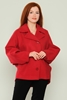 Mangosteen Casual Woman Coats Black Red Mink красный