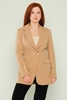 Mangosteen Casual Jackets Black Camel Cream Black-Caramel Camel