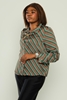 Mac Park Casual Plus Size Shirts Black Green Mink Green