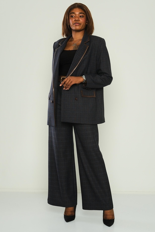 Mac Park Casual Plus Size Suits Navy