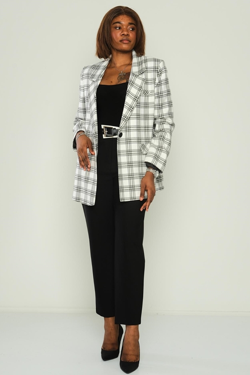 Mac Park Casual Plus Size Suits Black Brown