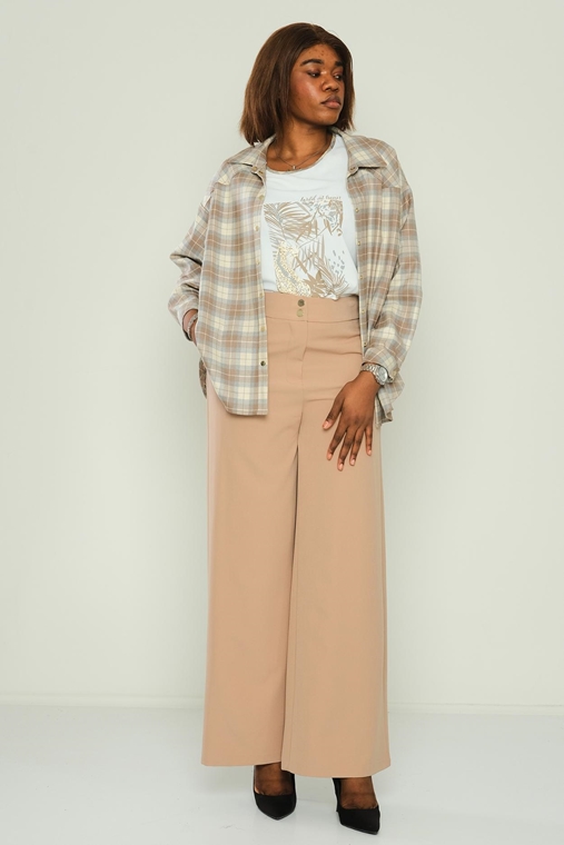 Mac Park Casual Plus Size Suits Stone