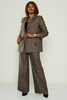 Mac Park Casual Plus Size Suits Black Brown Mink Kahverengi