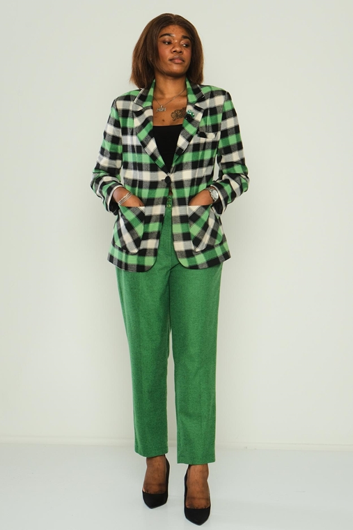 Mac Park Casual Plus Size Suits Green