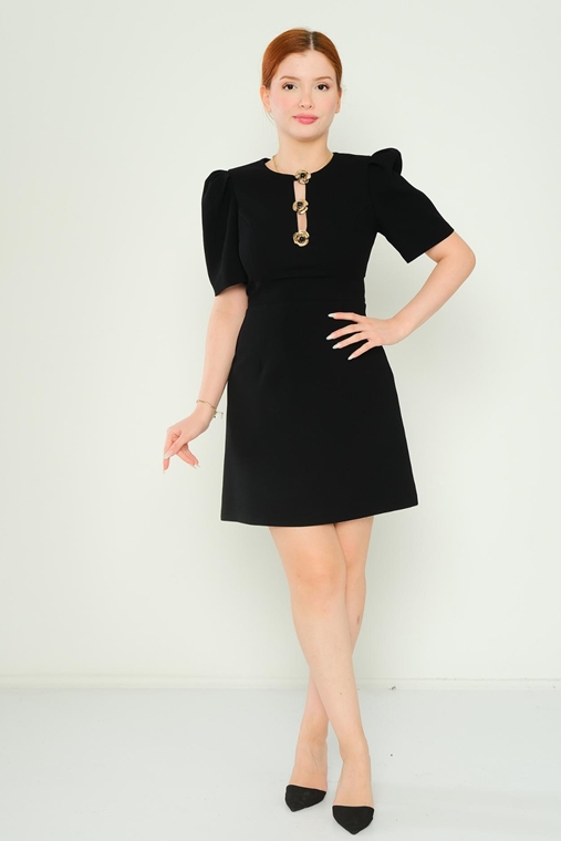 Alinçe Casual Dresses Black Ecru Sax