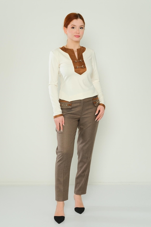 Dimare Casual Trousers Brown