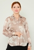 Selen Long Sleeve Casual Blouses Black Camel Navy Leopard Khaki Caramel Coffee With Milk القهوة مع لون الحليب