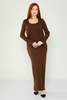 Wo-man Casual Suits Black Brown Füme Caramel Brown