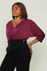 Explosion Long Sleeve Casual Plus Size Blouse Black Red Bordeux Purple بوردو