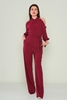 Explosion Casual Jumpsuits Black Bordeux Khaki Lavender bordo şarabı