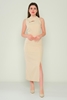 Joymiss Maxi Casual Dresses Black Beige Benetton Macenta اللون البيج