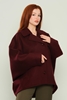 Tosato Casual Woman Coats Black Bordeux Beige Ecru Tan Coffee With Milk bordo şarabı