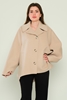 Tosato Casual Woman Coats Black Bordeux Beige Ecru Tan Coffee With Milk اللون البيج