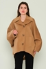 Tosato Casual Woman Coats Black Bordeux Beige Ecru Tan Coffee With Milk Tan