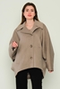 Tosato Casual Woman Coats Black Bordeux Beige Ecru Tan Coffee With Milk Кофе с молочным цветом