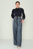 Airport High Waist Casual Trousers Black Camel Navy Navy