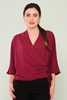 Explosion Long Sleeve Casual Blouses Black Bordeux Khaki Lavender bordo şarabı