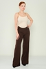 Explosion High Waist Casual Trousers Black Red Brown Khaki Lavender коричневый