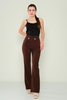 Selen High Waist Casual Trousers Black Brown Lilac Camel Navy Khaki Brown