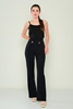 Selen High Waist Casual Trousers Black Brown Lilac Camel Navy Khaki أزرق غامق